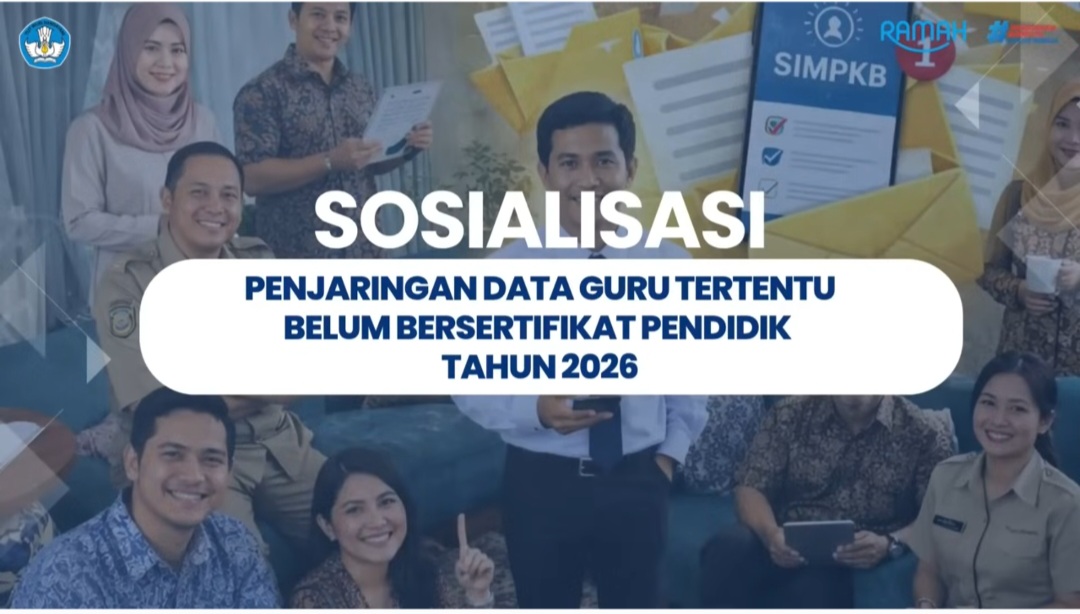 Pendaftaran Penjaringan Data Guru Tertentu Belum Bersertifikat Pendidik Dibuka sampai 30 April 2026