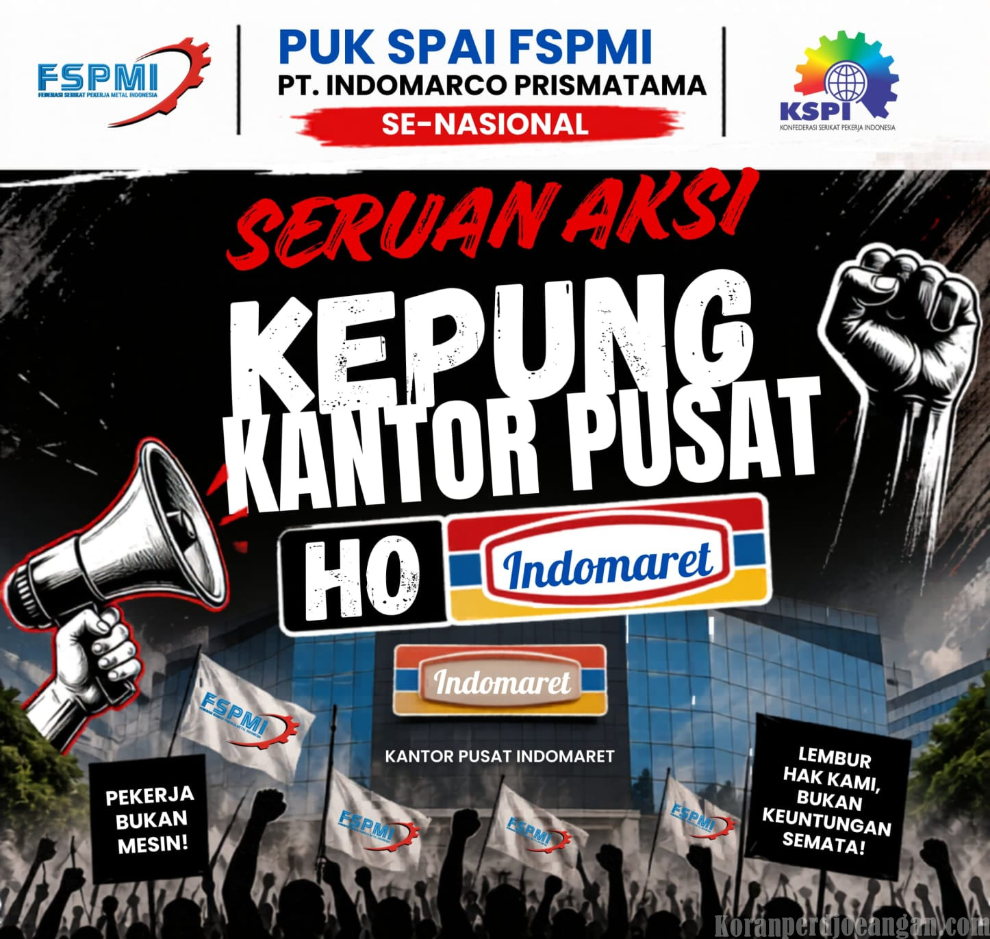 Perlawanan Pekerja Indomarco Bersatu, Siap Kepung Menara Indomaret PIK pada 26 Mei 2026