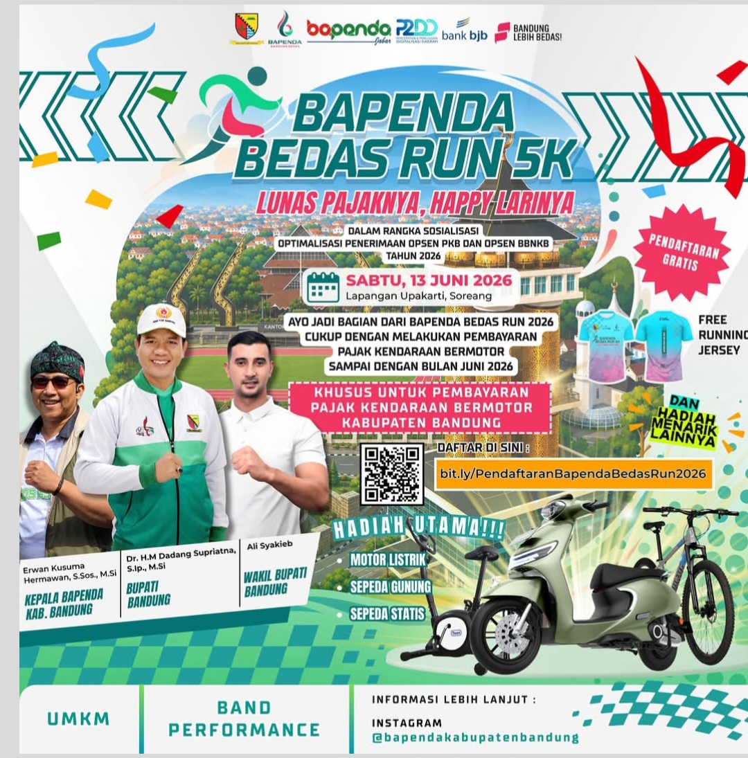 Bapenda Bedas Run 5K 2026: Bayar Pajak Bisa Dapat Motor Listrik