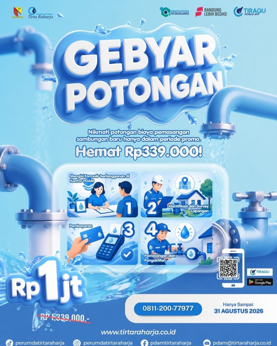 Buka Sambungan Baru Air Minum, PDAM Beri Harga Murah