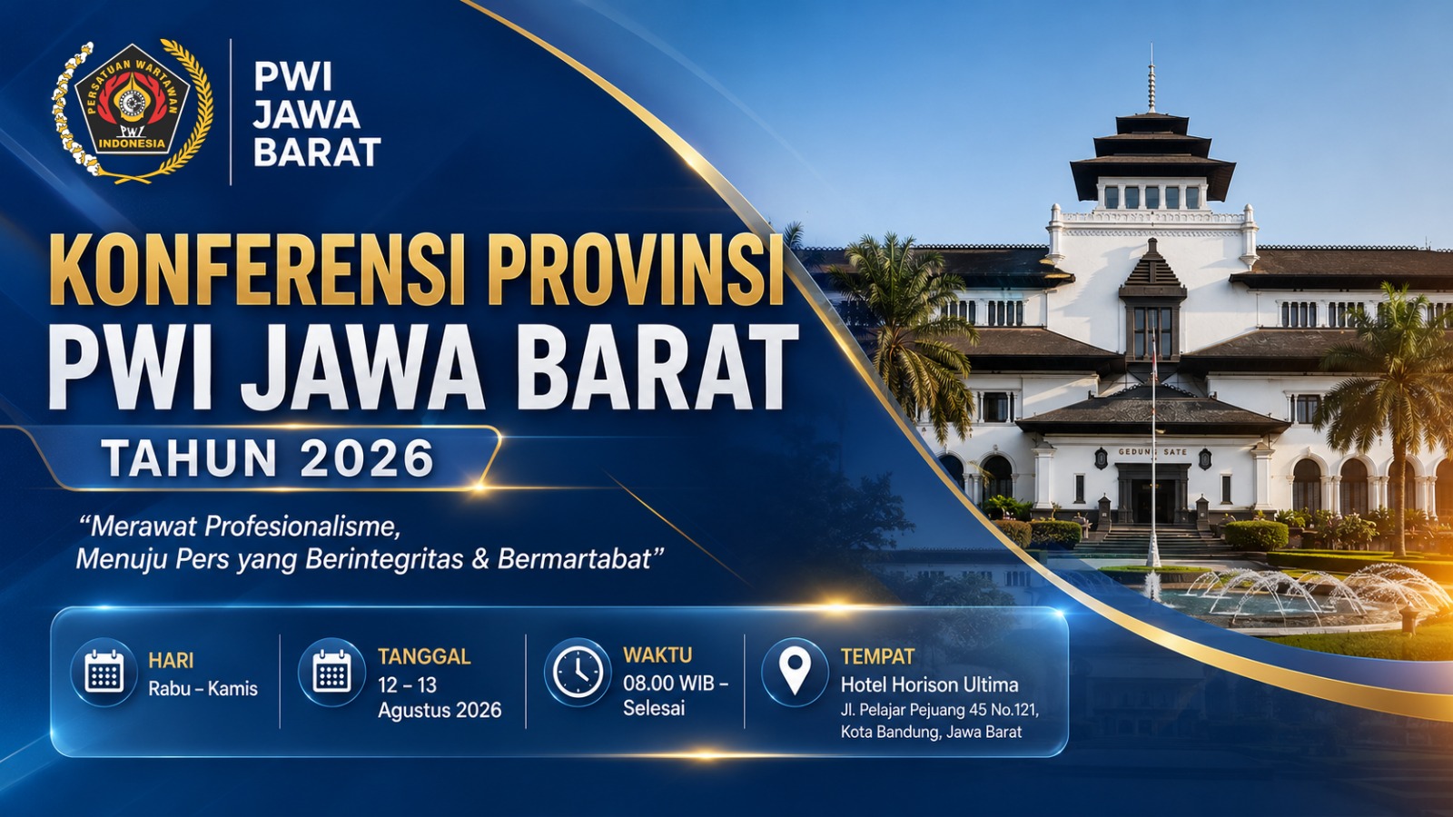 Panitia Konferprov PWI Jabar Gelar Sosialisasi Tahap I Agar Sesuai PO dan AD/ART
