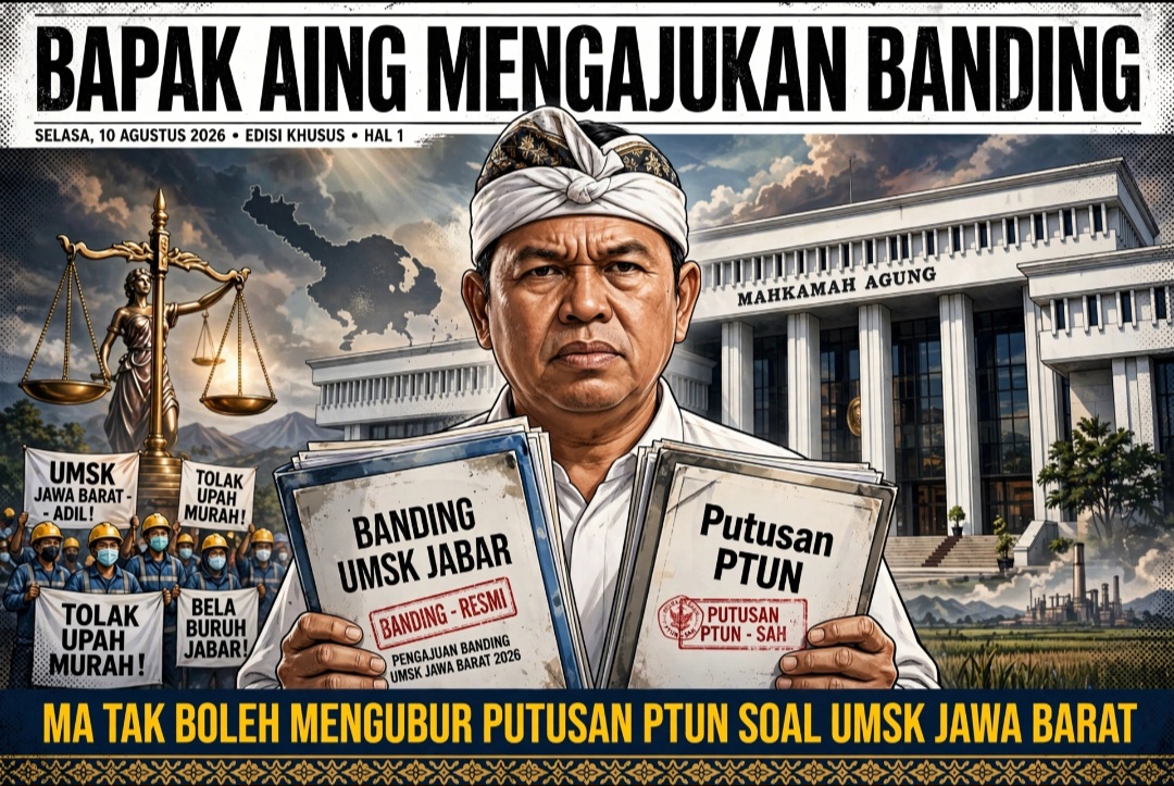 Bapak Aing Mengajukan Banding, MA Tak Boleh Mengubur Putusan PTUN Soal UMSK Jawa Barat