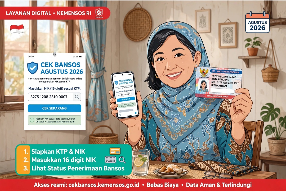 Cek Bansos Agustus 2026 Pakai NIK KTP, Mau Tau  Caranya ?