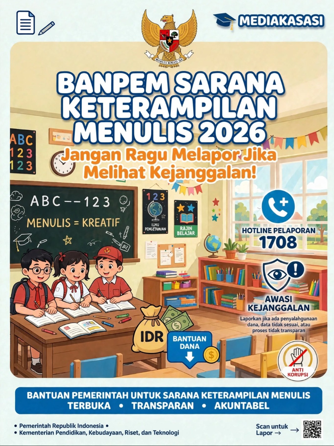 Pemerintah Gelontorkan Banpem Sarana Keterampilan Menulis 2026 :  Jangan Ragu Melapor Jika Melihat Kejanggalan!