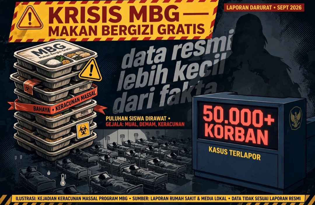 EDITORIAL : MBG Terus Menuai Korban: 50 ribu Siswa Keracunan, Miliaran Duit Warga Terbuang