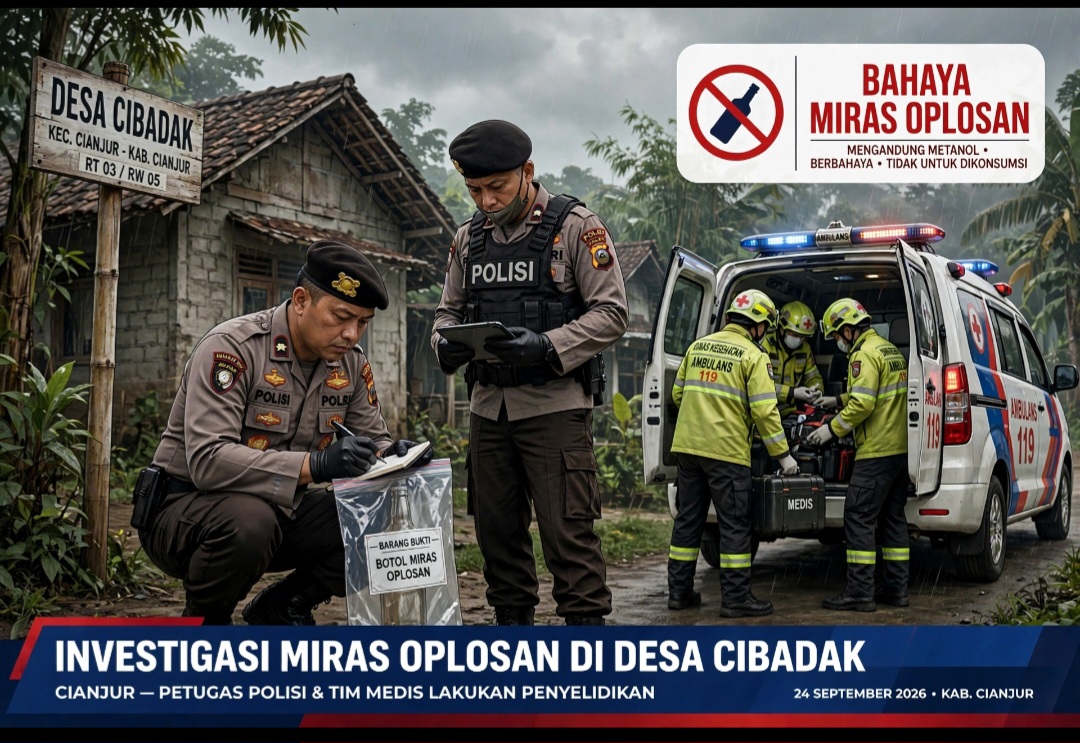 Pesta Miras Oplosan di Cianjur Berakhir Tragedi: 4 Tewas, 2 Remaja Kritis