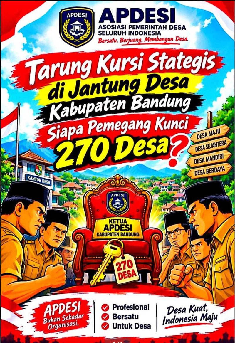 Tarung Kursi Stategis di Jantung Desa Kabupaten Bandung, Siapa Pemegang Kunci 270 Desa?