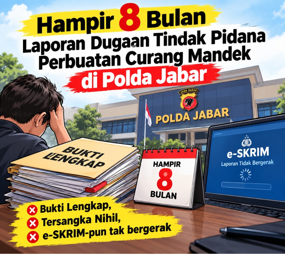 Hampir 8 Bulan Laporan Dugaan Tindak Pidana Perbuatan Curang Mandek di Polda Jabar