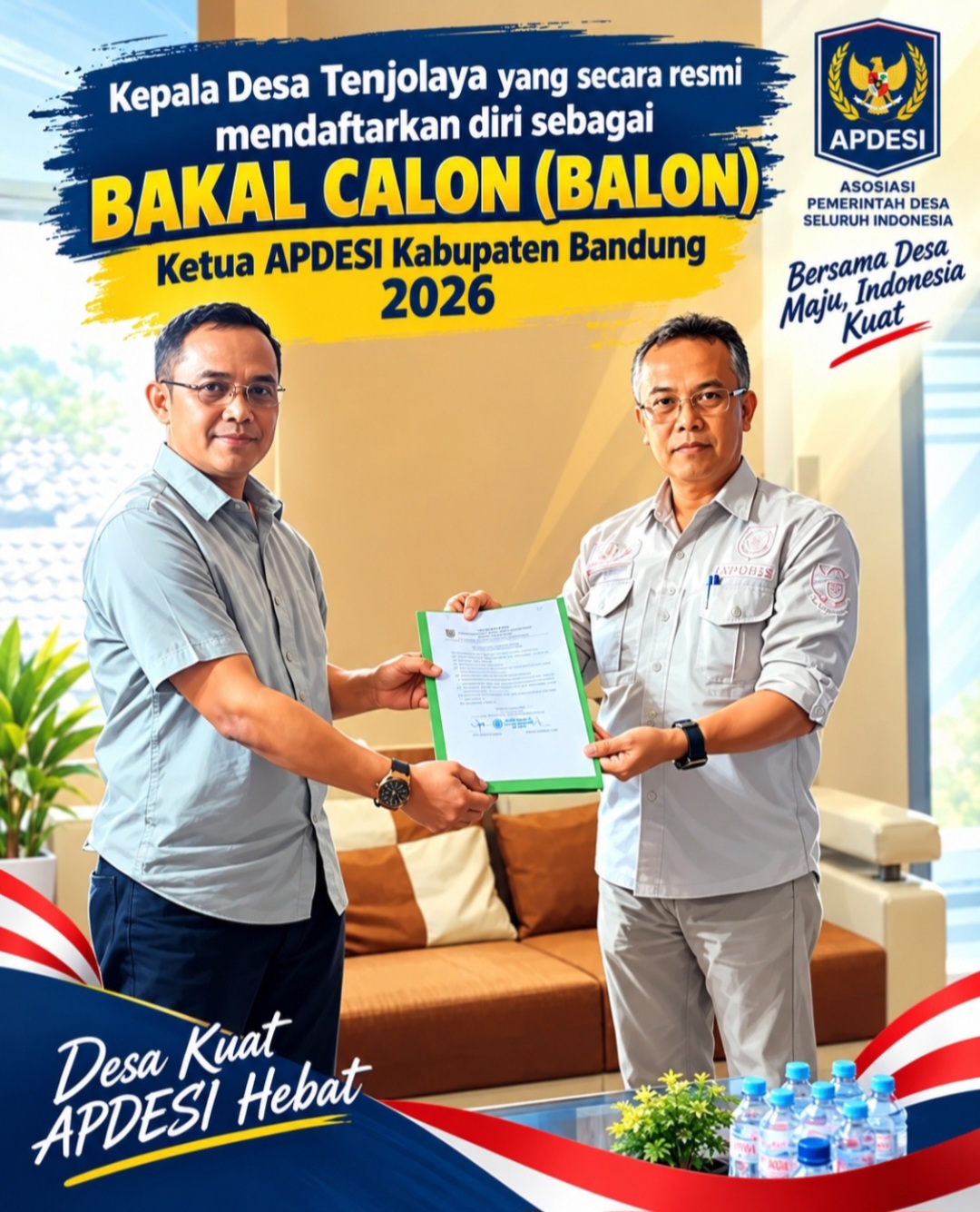 Maju di Bursa Ketua APDESI Kabupaten Bandung: Saya Datang Untuk Putus Aklamasi dan Kawal Demokrasi