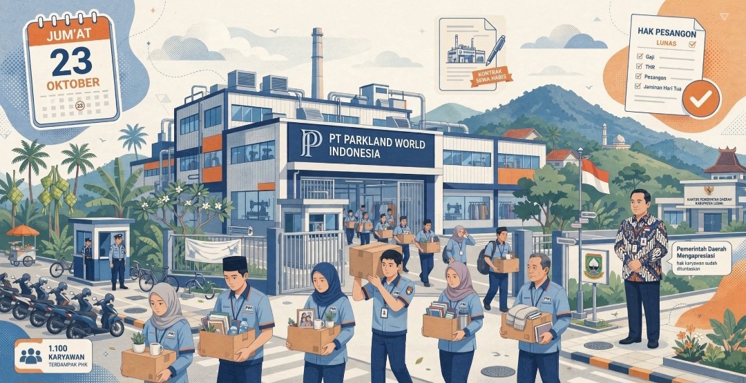 Ribuan Buruh Terkena Dampak, PT Parkland World Indonesia di Lebak PHK 1.100 Karyawan