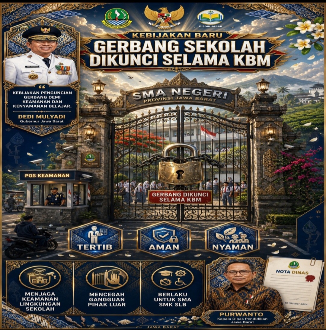 Kepala Dinas Pendidikan Jawa Barat Mengeluarkan Nota Dinas Untuk Mengunci Gerbang Sekolah Guna Mencegah Oknum Wartawan Bodong